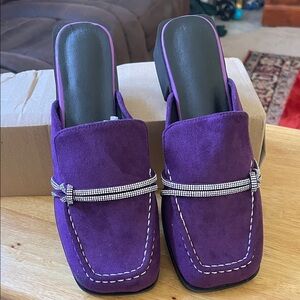 Purple Suede Women's Loafers
